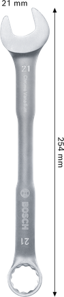 Kunci kombinasi Bosch 21 mm krom vanadium.